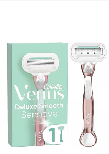 Navaja de afeitar Gillette Venus de lujo sensible suave oro rosa + cartucho de 5 hojas