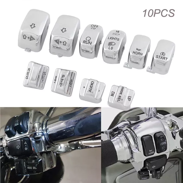 10X Handlebar Control Switch Caps For Harley Touring Electra Street Road Glide