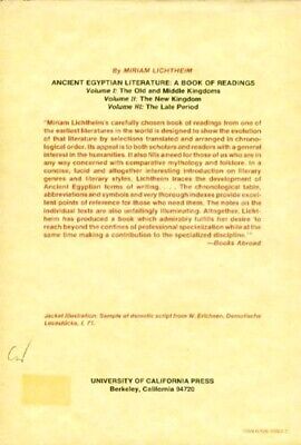 Ancient Egyptian Literature III: Late Period 10thC BC-1stC AD Biographies Songs 2