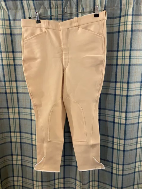 New Gorringe Men's Heavyweight Pale Canary  Breeches 38L