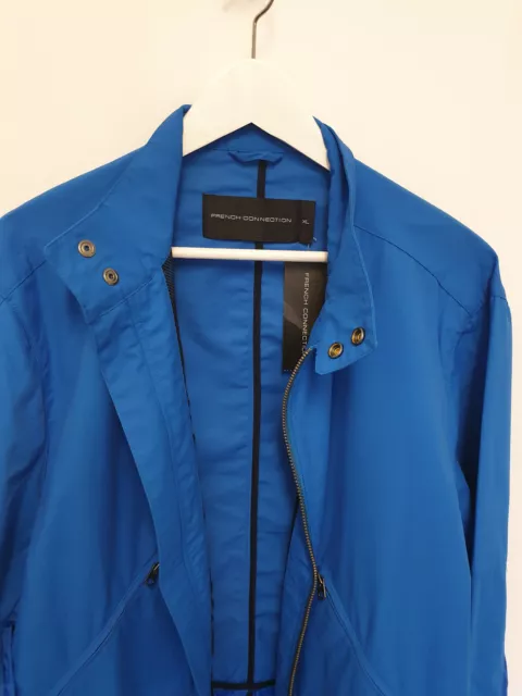 French Connection Prince Blue Shower Proff Raincoat Jacket Size XL 2