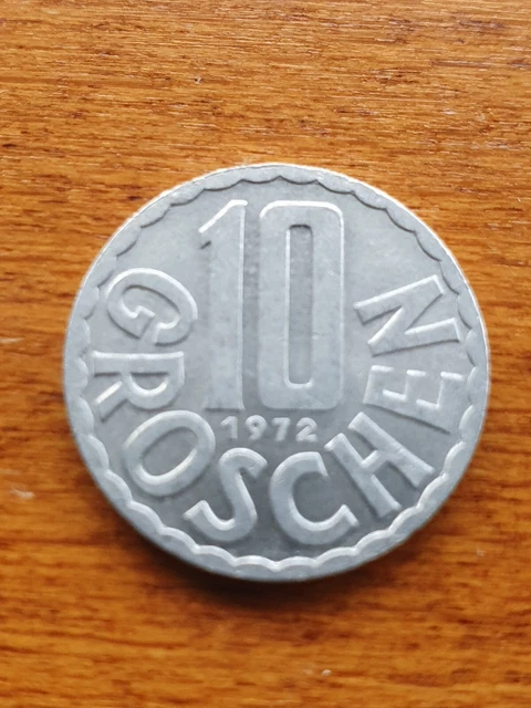 Austria 10 Groschen Coin 1972