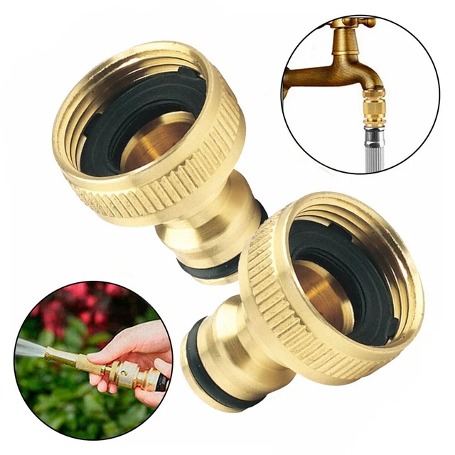 3/4 bis 1/2 Messing Anschlussadapter Schlauch Wasserhahn Wasserleitung Garten