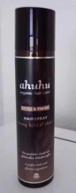 ahuhu organic hair care Style & Finisch Hairspray strong hold & shine 300ml NEU