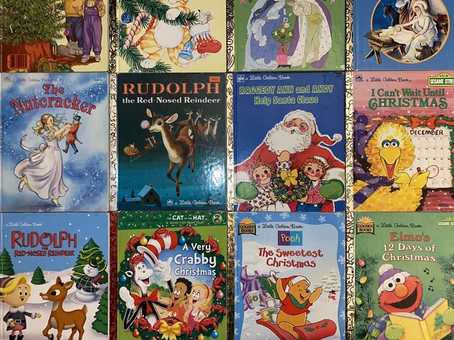 Little Golden Books Lot of 5 RANDOM MIX CHRISTMAS Titles Disney Rudolph Santa