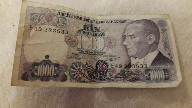 Kann Man Alte Türkische Lira Noch Umtauschen ALTE TÜRKISCHE LIRA 1000 alte Geldscheine, gebraucht, Scheine EUR 1,50