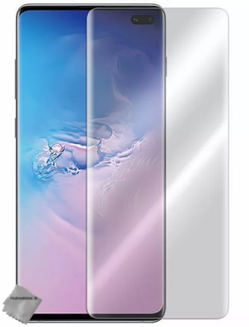 Film de protection verre trempe incurve integral Samsung Galaxy S10+ Plus CLEAR