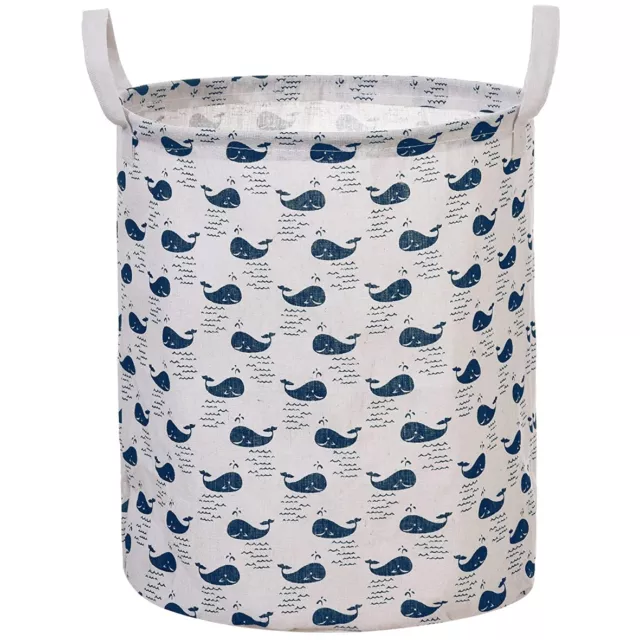 Washing Baby Dirty Clothes Laundry Basket Canvas Toy Hamper Bin Storage Bag Box