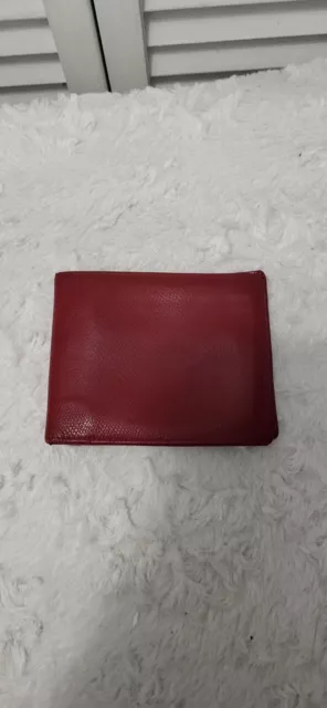 Giorgio Armani Men's Bi-Fold leather wallet.. Red...Trendy