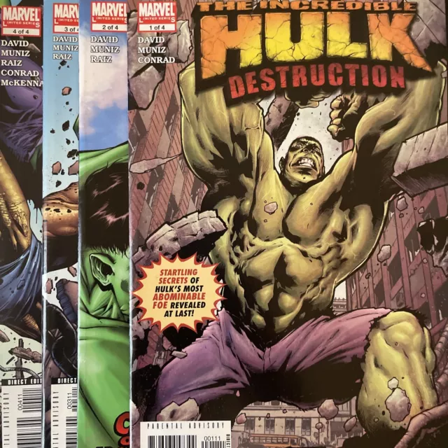 The Incredible Hulk Destruction 1 2 3 & 4 (Marvel) Lot Of 4 Comics Complete Set