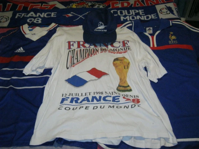 MAILLOT ÉQUIPE DE France coupe du monde 1998 EUR 250,00 - PicClick FR