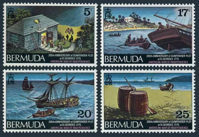 Bermuda Scott #329 - 332 Mint NH Complete 1976 Gunpowder St