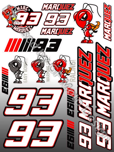 Marquez 93 Decals Set 20 Stickers Laminated Repsol Honda /134