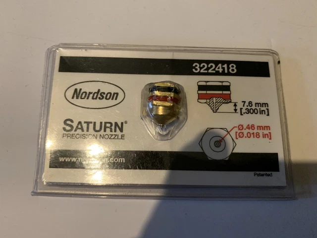 Nordson Ugello colla di precisione 322418 0,46 mm 0,018 pollici nuovo Nordson Ugello colla di precisione 322418 0,46 mm 0,018 pollici nuovo