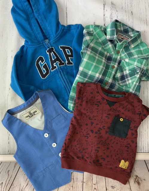 PACCHETTO ABBIGLIAMENTO BAMBINI BAMBINO Camicia Felpa Felpa Felpa Felpa Felpa Maglione GAP NEXT Inverno 12 18 Mesi