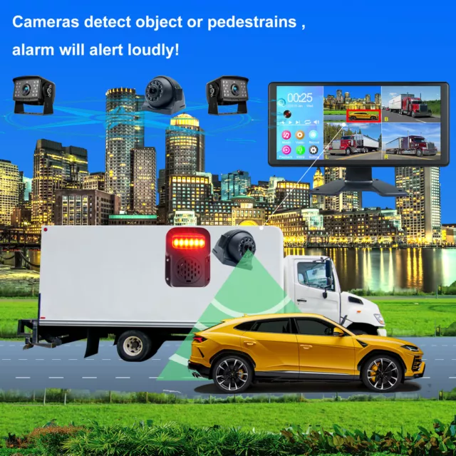 Monitor de 10,36" 1080P cámara DVR para peatones automóvil kit de alarma para camión 2