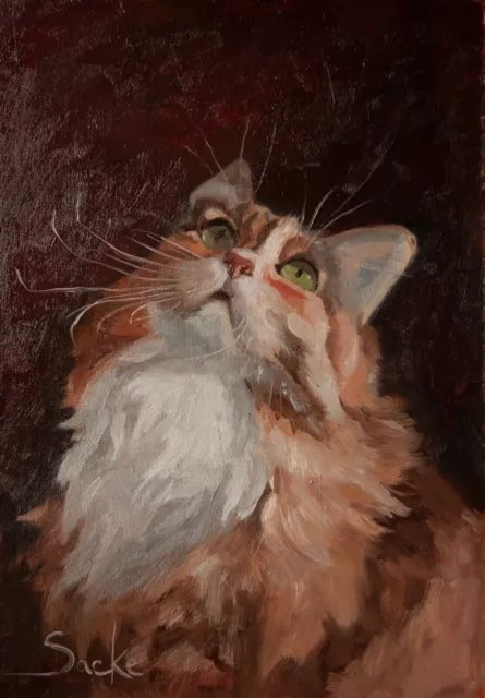 ENCARGA un RETRATO DE GATO: Una pintura al óleo de tu mascota por Margaret...