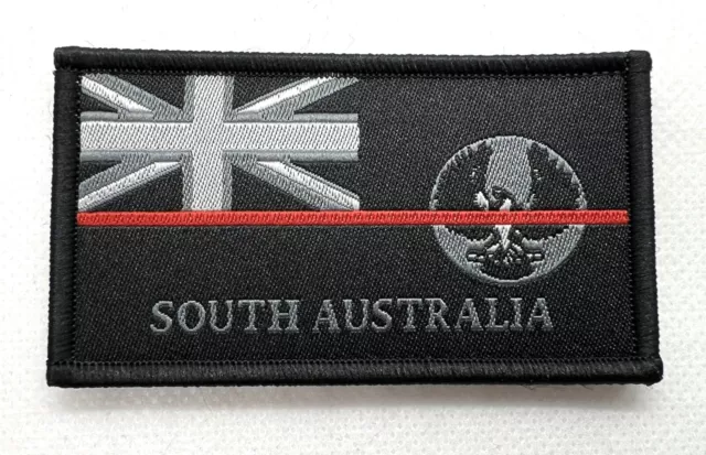 SA Thin Red Line, Woven Fire Patch, State Flag, Hook Rear, TRL, 1 x Item