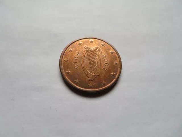 Rare IRISH 5 Euro Cents Coin - IRELAND - 2002 - Eire - Irish Harp - Cláirseach x