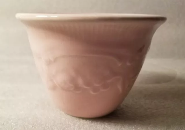 Taylor Smith & Taylor Pink Oven Serve Ware Ramekin Floral Custard Cup Bowl USA