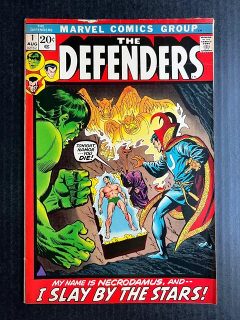 THE DEFENDERS #1 August 1972 Hulk 1st appearance Necrodamus 4th Defenders