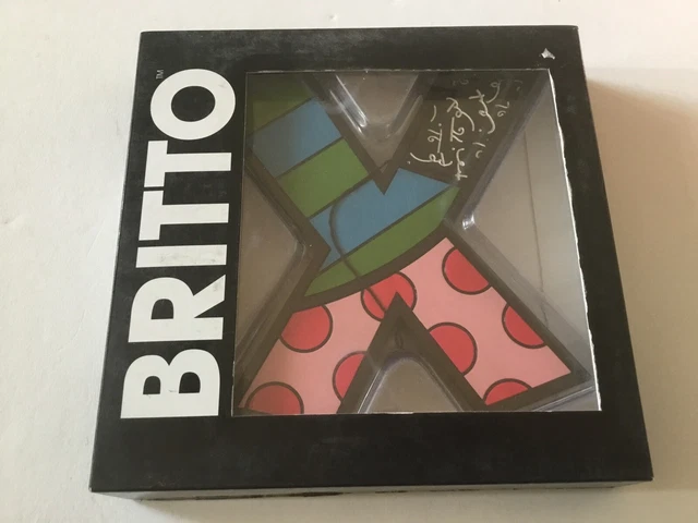 ROMERO BRITTO ALPHABET Letter "X” Art Deco Pop Art Colorful Initial £14 ...