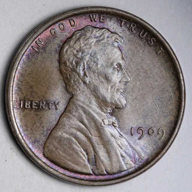 1909 VDB Lincoln Wheat Cent Penny CHOICE BU *UNCIRCULATED* MS TONED E150 QJNM