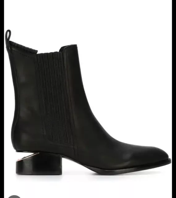 Alexander Wang Black Leather Ankle Boots 41 “Anouk”