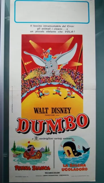 Dumbo Original Quad Movie Poster RR Disney Animation Classic 1941 13"x 28"