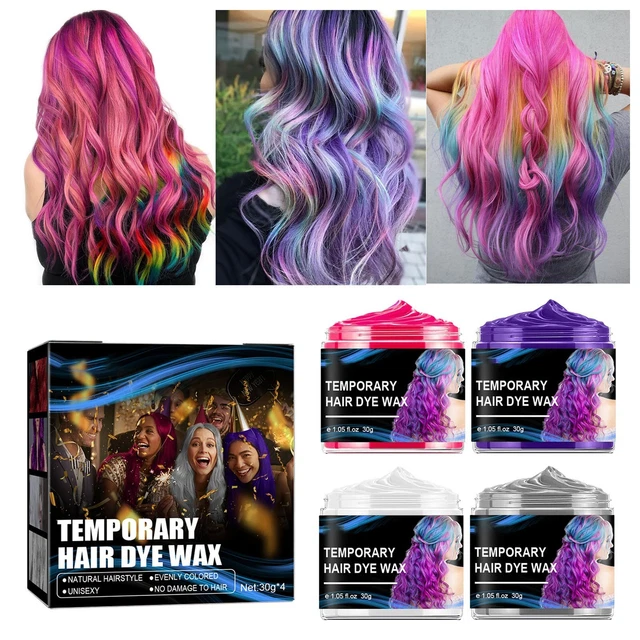 4 Pack Hair Wax Temporary Wax Set Fun And Effective Styling Stylish Diy Hair