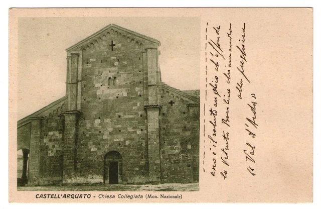Cartolina - Castell'Arquato - Chiesa Collegiata (Mon. Nazionale) - FP - NV