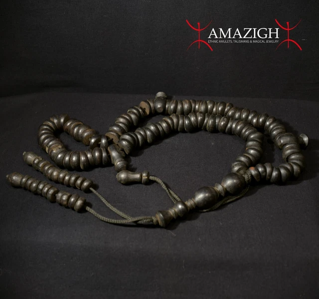 Beautiful Large Chaplet – Tasbih – Black Ebony - Senegal