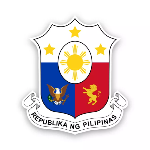 Filipino Coat of Arms Sticker Decal - Weatherproof - philippines flag phl coa