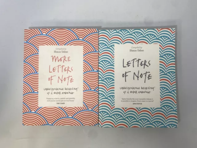 Letters of Note and More Letters of Note Shaun Usher x2 Bundle Canon Gates #RA