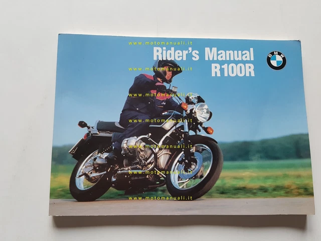 BMW R 100 R 1992 manuale uso manutenzione originale INGLESE