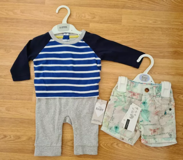 TENUE/SHORT BÉBÉ GARÇON/FILLE M&S bébé/fille âge 0-3 mois neuf avec étiquettes