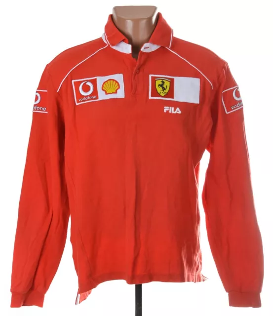 Polo Scuderia Ferrari Racing 2000'S Formula 1 F1 One Manica Lunga Fila M