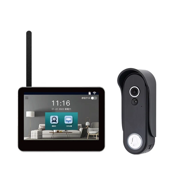 7 Inch 1080p HD Wireless Video Door Intercom With Camera-Motion-Sensor ( PIR )