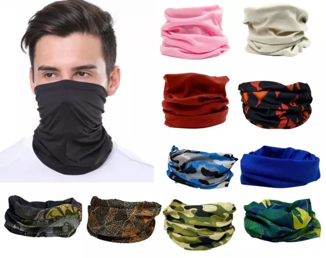 Unisex Face Cover Neck Gaiter Warmer Mask Snood Balaclava Bandana Tube Scarf