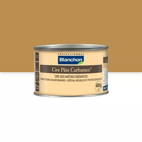 Cire en pâte pour le bois - clair naturel - 400 g - Carbamex BLANCHON