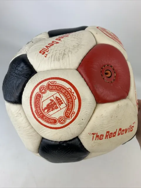 Signed Manchester Football Ball United Rare 1980's Football Ball Vintage z94