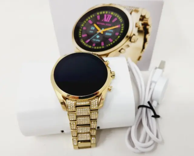 MICHAEL KORS MKT5136V MKT5136 Gen 6 Bradshaw Gold Pave Smartwatch $179.99 -  PicClick | Smartwatches