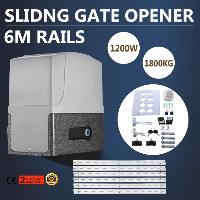 VEVOR SLIDING GATE Opener Door Operator 1800kg W/6M Rail Release Key