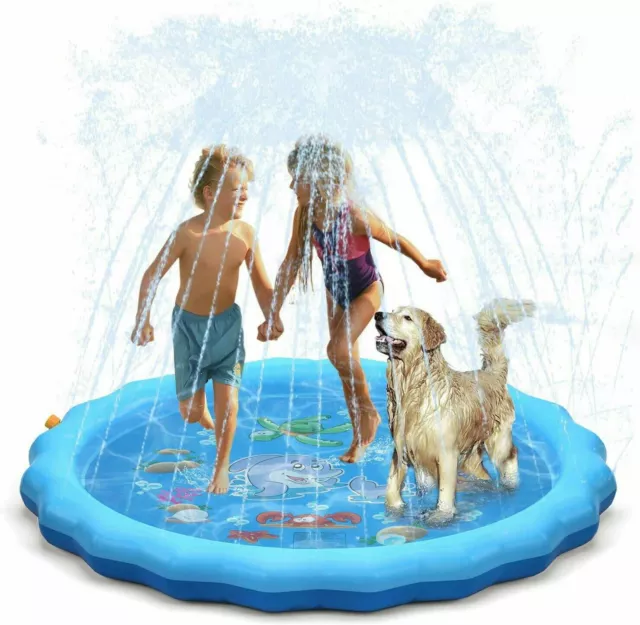 170cm Large Outdoor Kids Inflatable Splash Sprinkler Water Play Mat Toy OzSeller