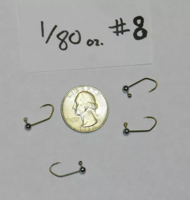 50 1/80 OZ Jig Head No Collar #8 Matzuo Bronze Sickle Crappie / Ice Fishing  Hook $6.00 - PicClick