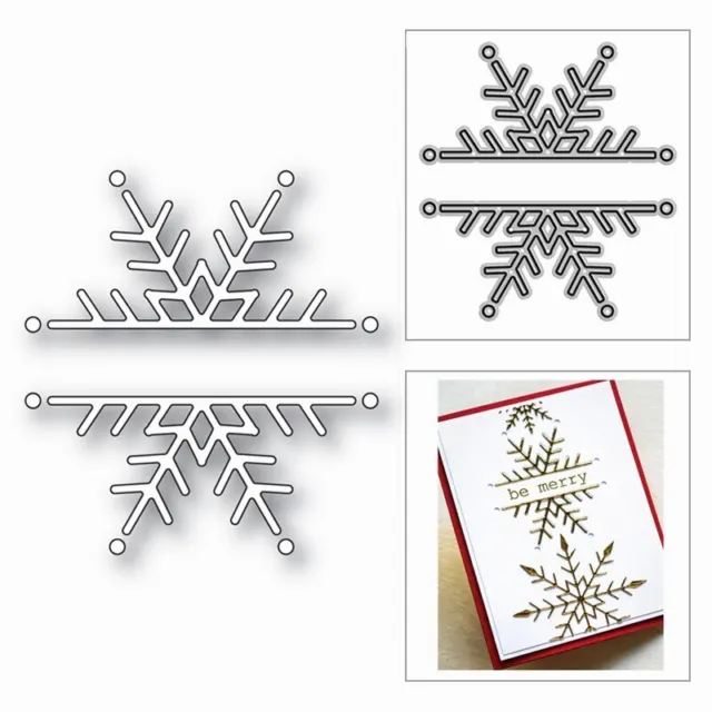 Christmas Winter Snowflake Sign Metal Cutting Dies Scrapbooking Card Craft