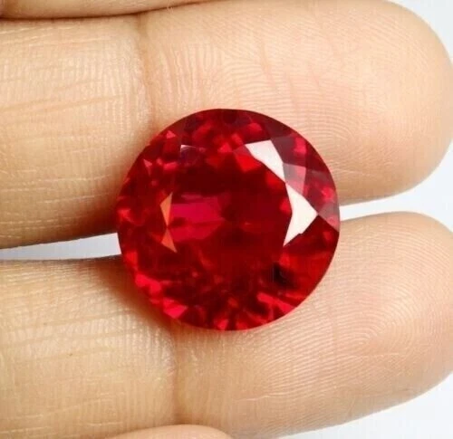 Paire de pierres précieuses en vrac non chauffées non chauffées rubis rouge M