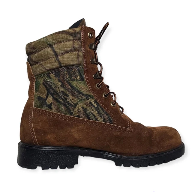 COLEMAN CAMO THINSULATE Boots Outdoor Oil Resistant Made in USA Men's 8