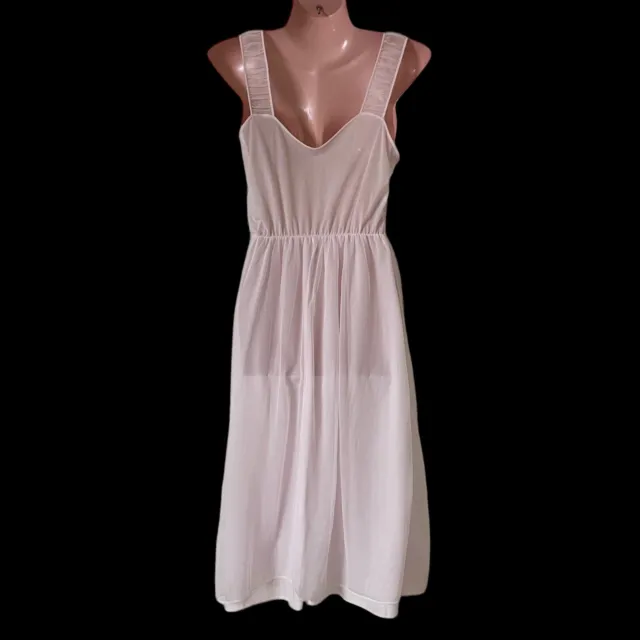 Vtg Faerie Women's Nightgown Size 32 Lavender Chiffon Sheer 3