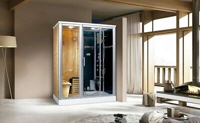 Ducha de vapor Premium Nevada incl. función de sauna 170x100cm + ¡equipamiento completo!